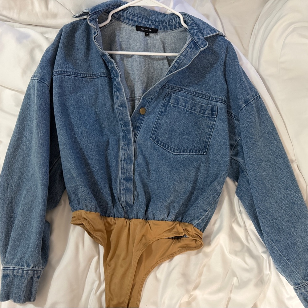 JLUXLABEL Unstoppable denim bodysuit size small - Picture 4 of 6